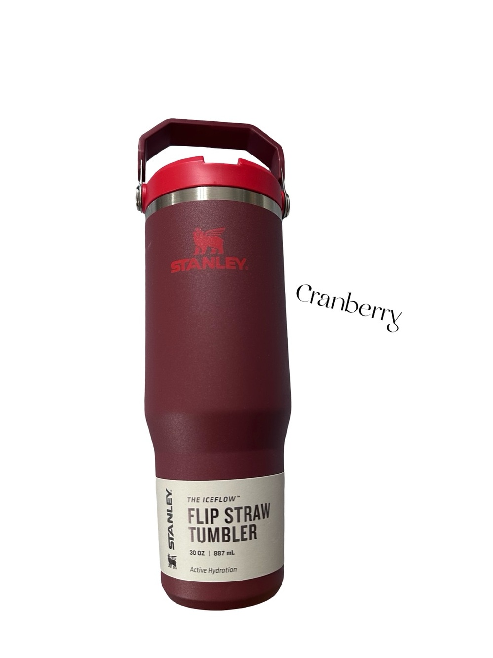 Stanley Flip Straw 30 oz Tumbler “Cranberry”